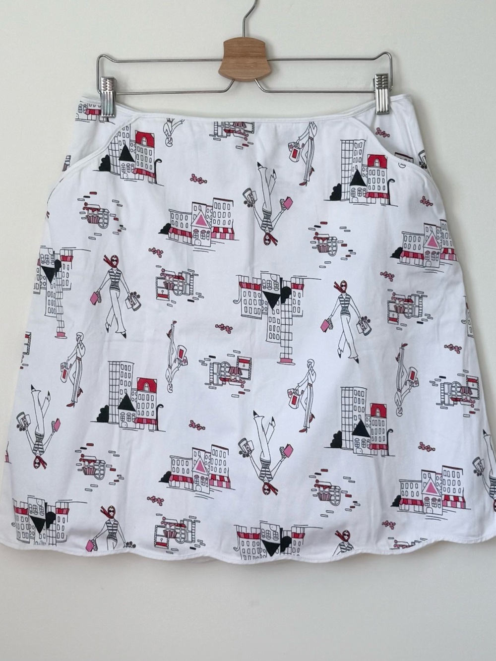Vintage Laura Petites Playful Printed Midi Skirt